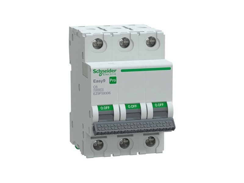 Schneider EZ9F59306 Easy 9 Pro 3P 6A 10 kA C Tipi Otomatik Sigorta